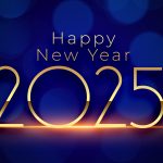 2025 new year celebration bokeh wallpaper design